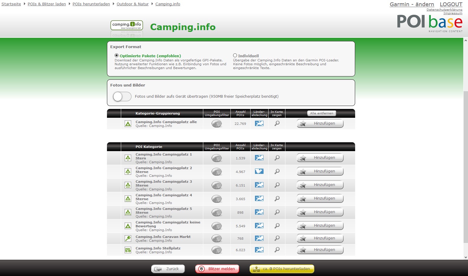 indvirkning Soveværelse rig Camping and Pitch Guide for Garmin - News